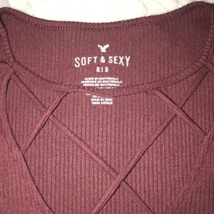 American Eagle Ribbed Top